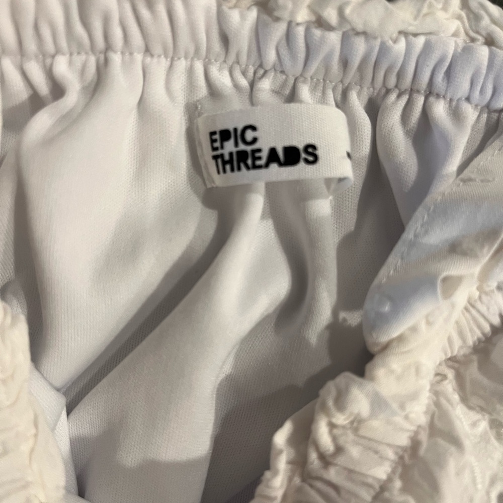 Epic Threads White Ruffled Off-Shoulder Sundress - Picture 7 of 8